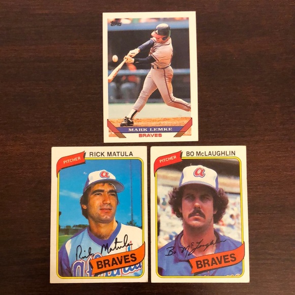 Vintage Topps MLB Atlanta Braves Baseball Card Bundle - Picture 1 of 8